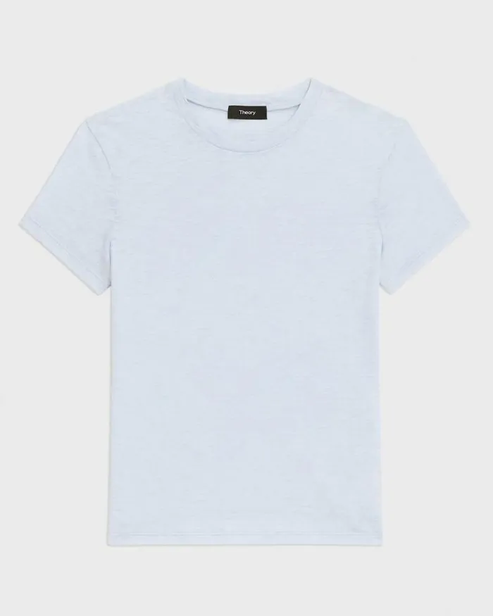 TShirts Tank Tops Women Theory Tiny Tee In Organic Slub Cotton Skylight TShirts Tank Tops Women Theory Tiny Tee In Organic Slub Cotton Skylight