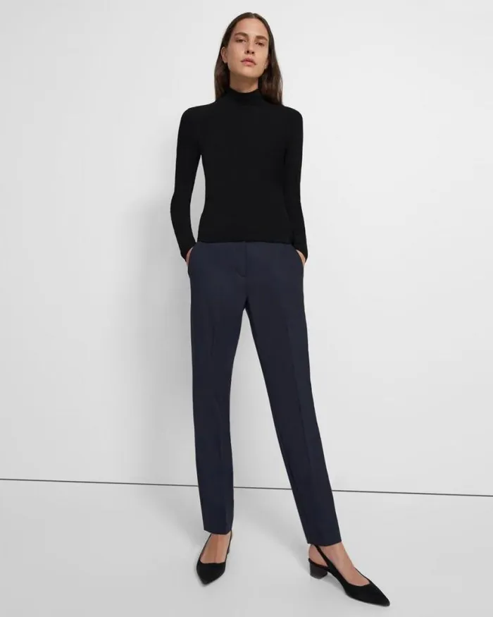TShirts Tank Tops Women Theory Turtleneck Sweater In Ribbed Viscose Black TShirts Tank Tops Women Theory Turtleneck Sweater In Ribbed Viscose Black