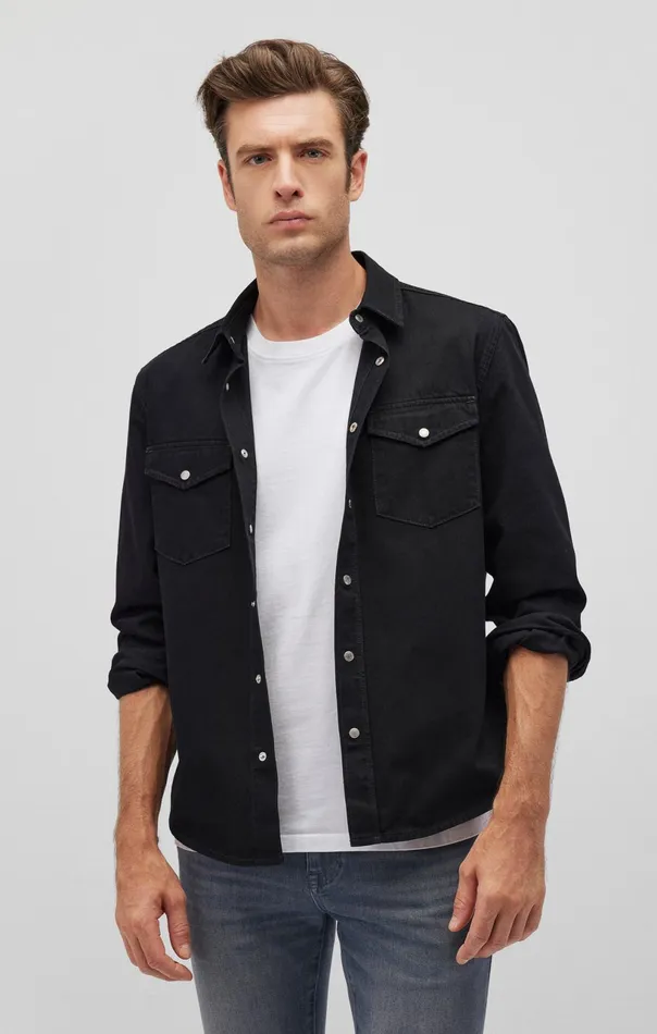 Ted Denim Shirt In Black Men Mavi Jeans Shirts Ted Denim Shirt In Black Men Mavi Jeans Shirts