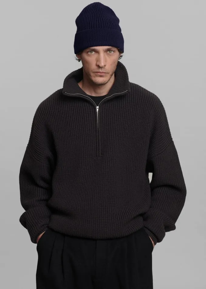 The Frankie Shop Amo Wool Beanie 8211 Navy 8211 Men