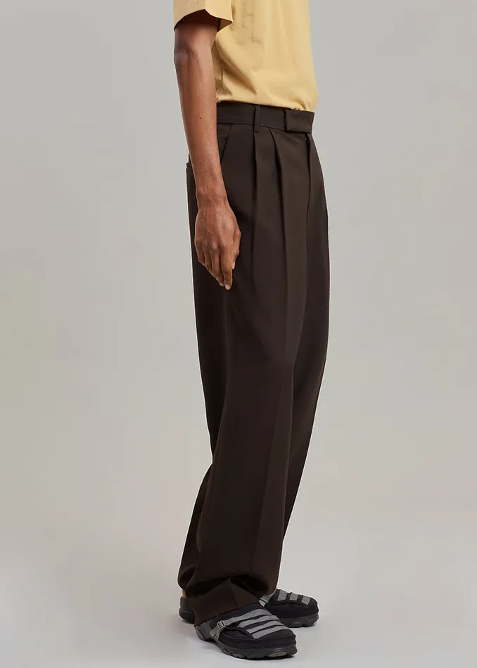 The Frankie Shop Bottoms Beo Suit Pants 8211 Dark Espresso 8211 Men