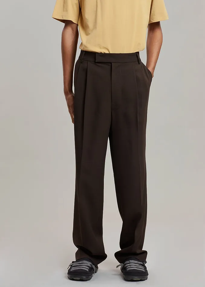 The Frankie Shop Bottoms Beo Suit Pants 8211 Dark Espresso 8211 Men