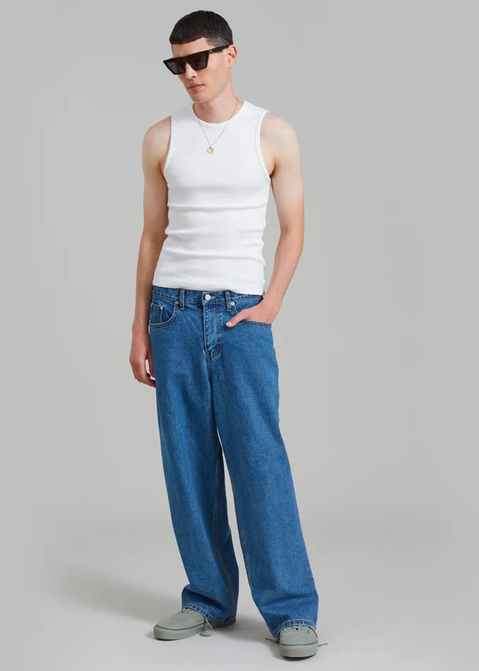 The Frankie Shop Bottoms Connor Jeans 8211 Medium Wash 8211 Men