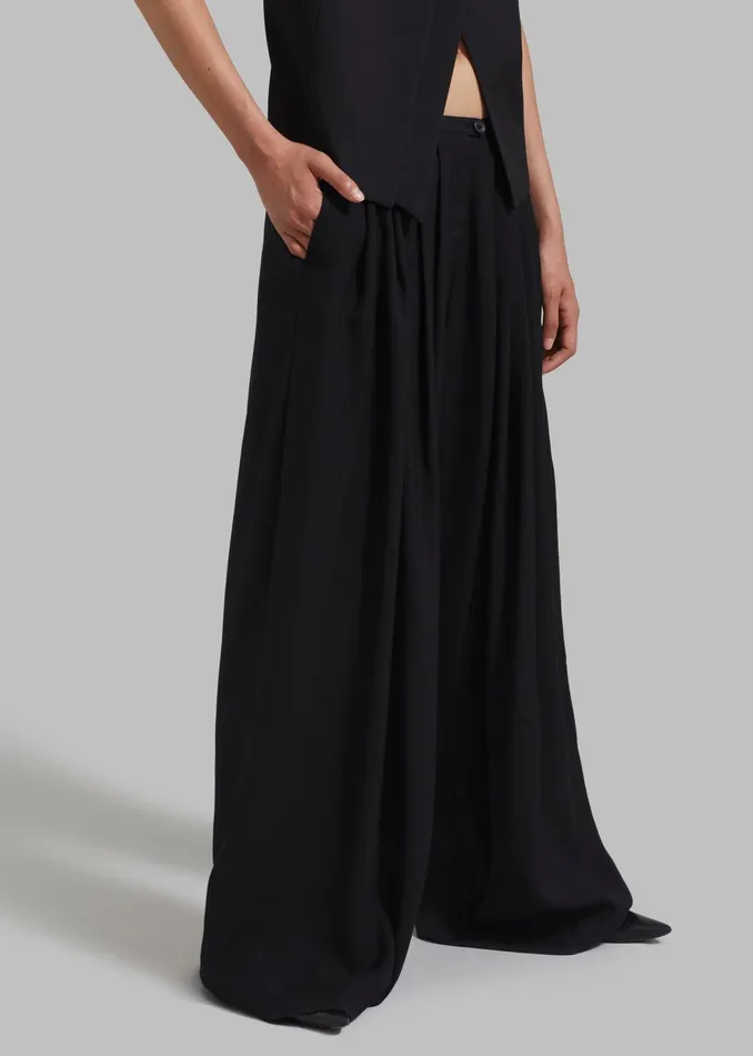 The Frankie Shop Bottoms Sloane Wide Leg Trousers 8211 Black 8211 Women