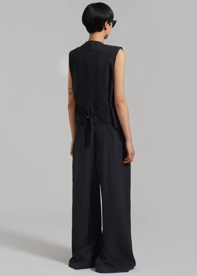 The Frankie Shop Bottoms Sloane Wide Leg Trousers 8211 Black 8211 Women