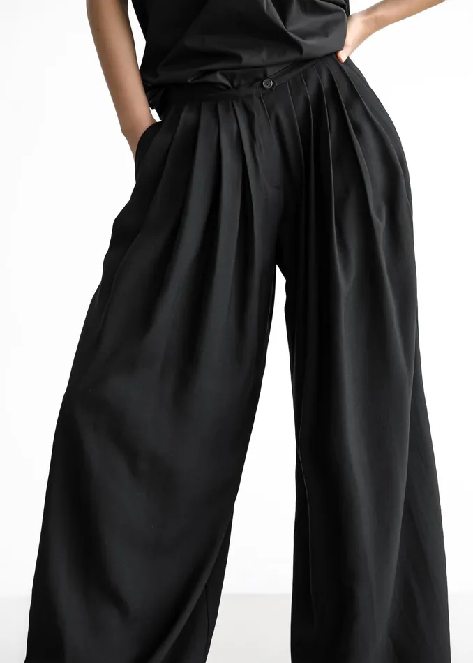The Frankie Shop Bottoms Sloane Wide Leg Trousers 8211 Black 8211 Women