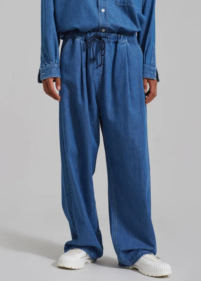 The Frankie Shop Bottoms Tanner Denim Pants 8211 Medium Wash 8211 Men