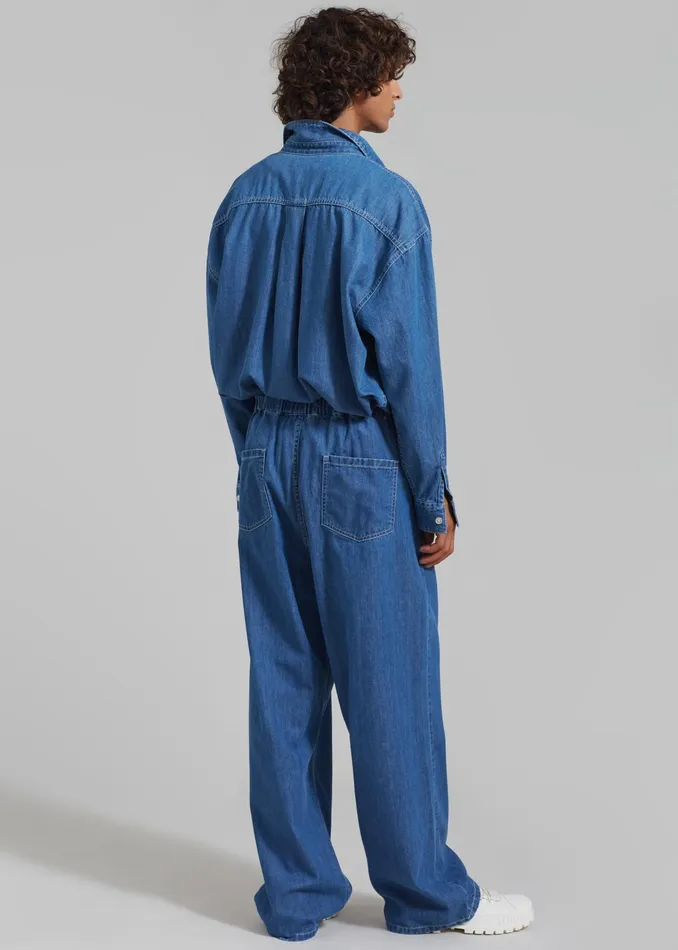The Frankie Shop Bottoms Tanner Denim Pants 8211 Medium Wash 8211 Men