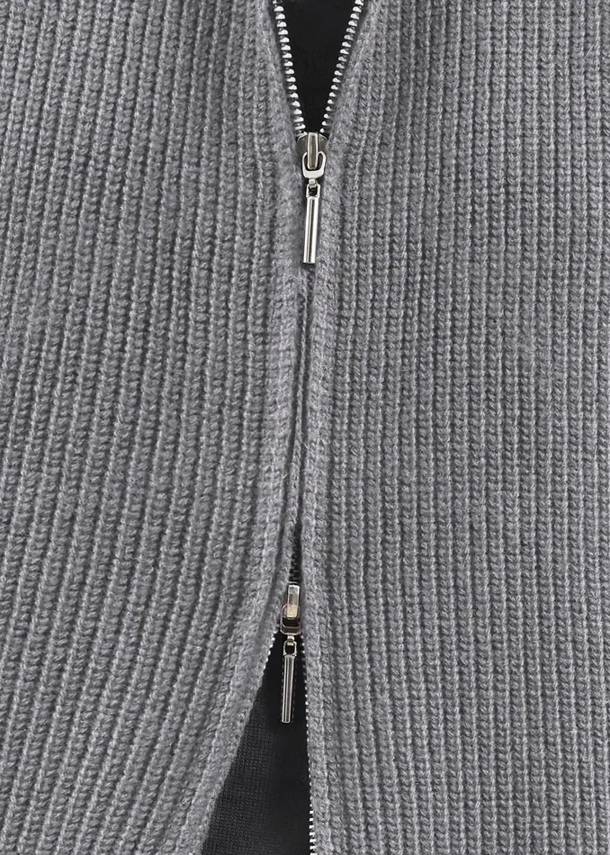The Frankie Shop Knitwear Kellan Wool Blend Sleeveless Zip Turtleneck 8211 Grey 8211 Women