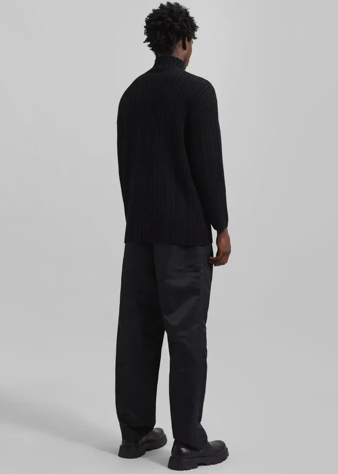 The Frankie Shop Knitwear Louis Gabriel Nouchi Mockneck Rib Sweater 8211 Black 8211 Men
