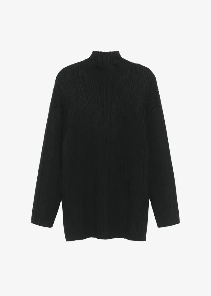 The Frankie Shop Knitwear Louis Gabriel Nouchi Mockneck Rib Sweater 8211 Black 8211 Men