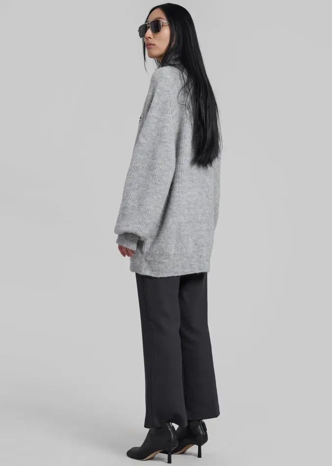 The Frankie Shop Knitwear Rotate Turtleneck Sweater 8211 Light Grey 8211 Women