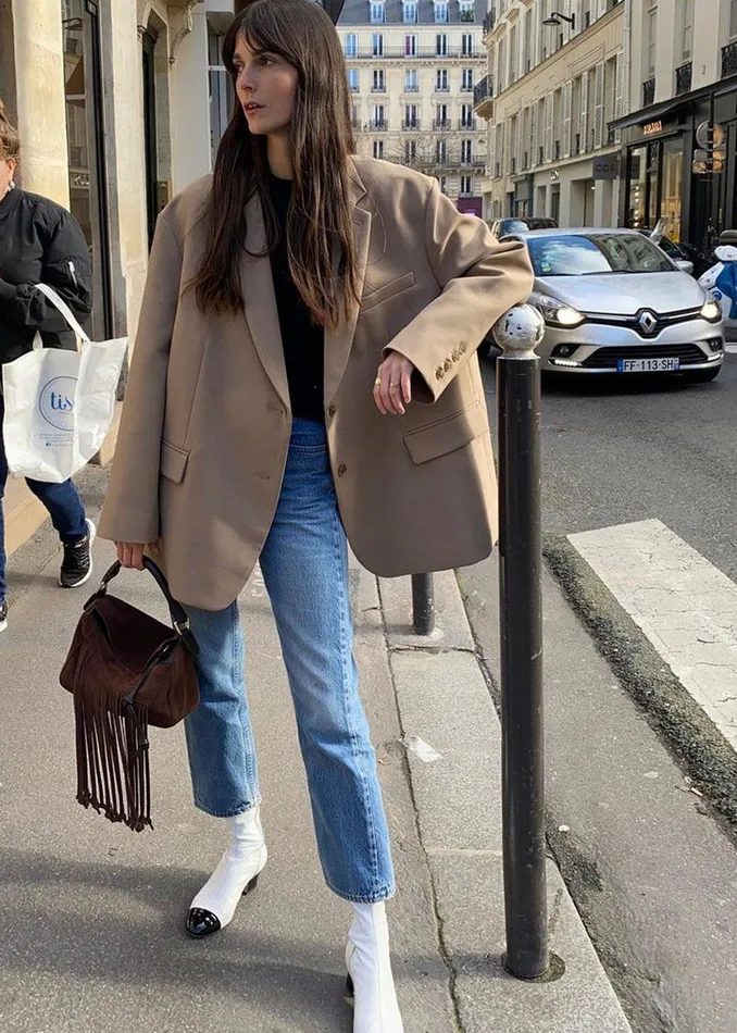 The Frankie Shop Outerwear Bea Blazer 8211 Latte 8211 Women