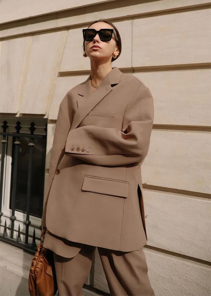 The Frankie Shop Outerwear Bea Blazer 8211 Latte 8211 Women
