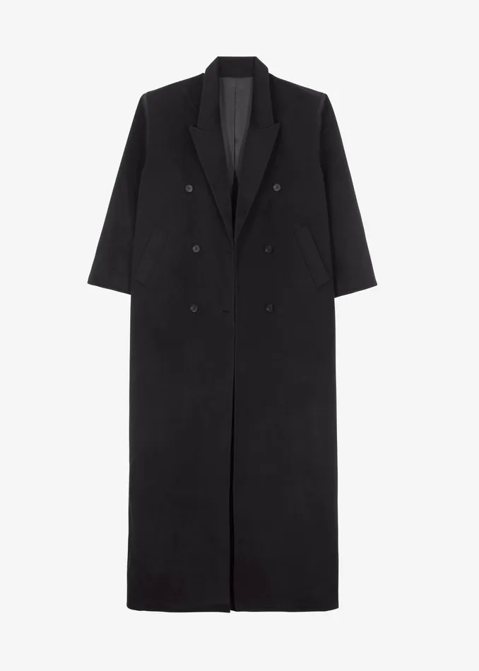 The Frankie Shop Outerwear Gaia Double Breasted Coat 8211 Black 8211 Women