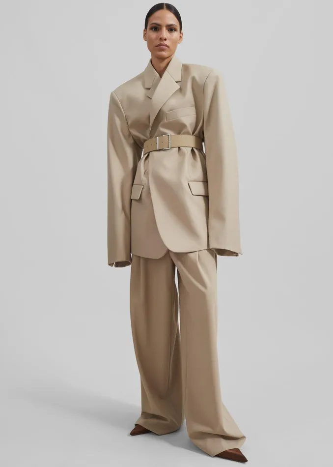 The Frankie Shop Outerwear Iva Blazer 8211 Beige 8211 Women
