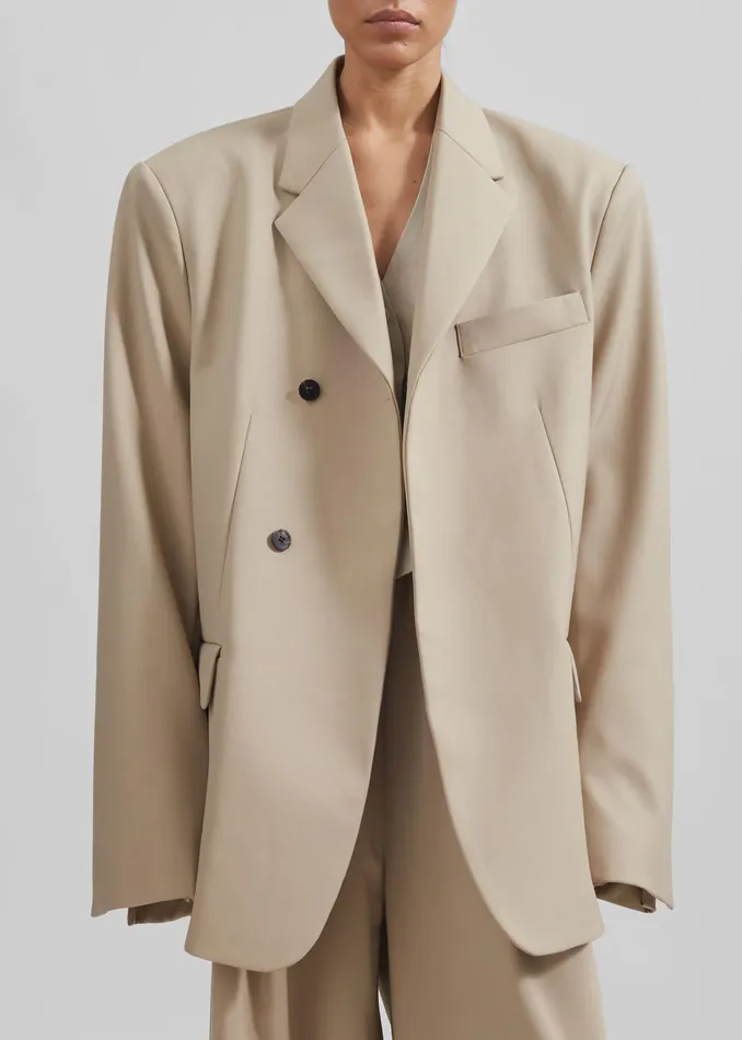 The Frankie Shop Outerwear Iva Blazer 8211 Beige 8211 Women