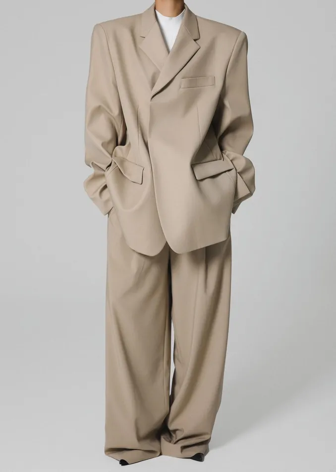 The Frankie Shop Outerwear Iva Blazer 8211 Beige 8211 Women