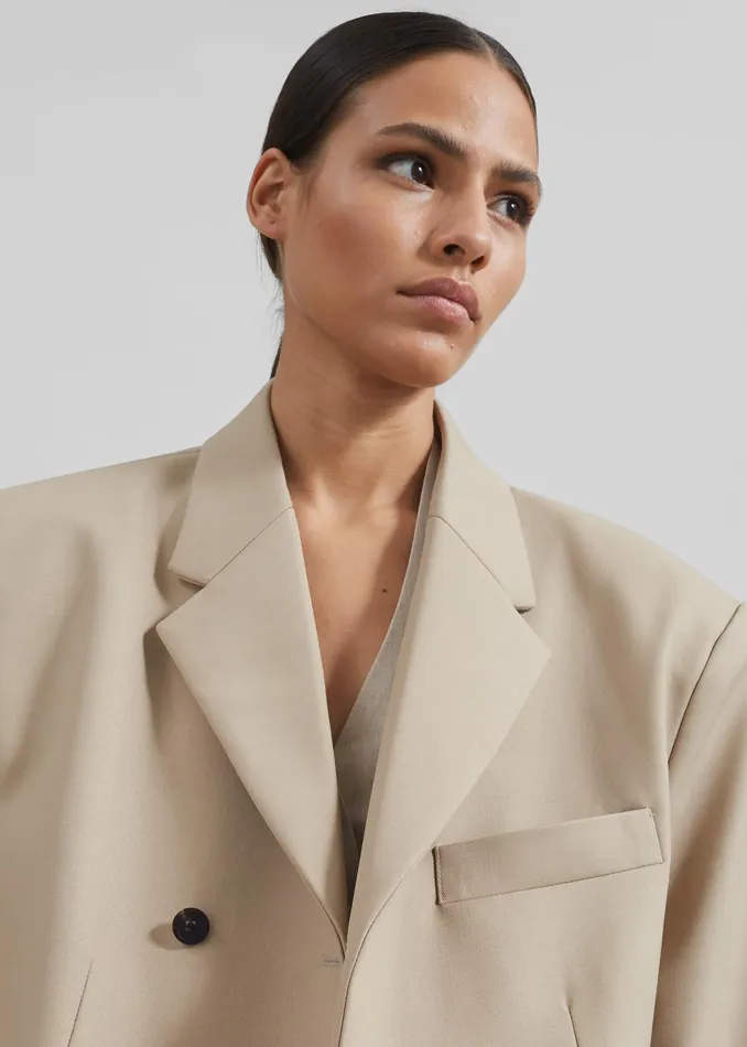 The Frankie Shop Outerwear Iva Blazer 8211 Beige 8211 Women