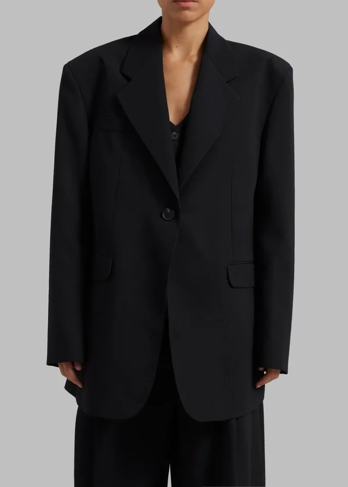 The Frankie Shop Outerwear Lillian Oversized Blazer 8211 Black 8211 Women