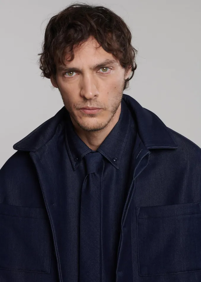 The Frankie Shop Outerwear Mason Boxy Jacket 8211 Indigo 8211 Men