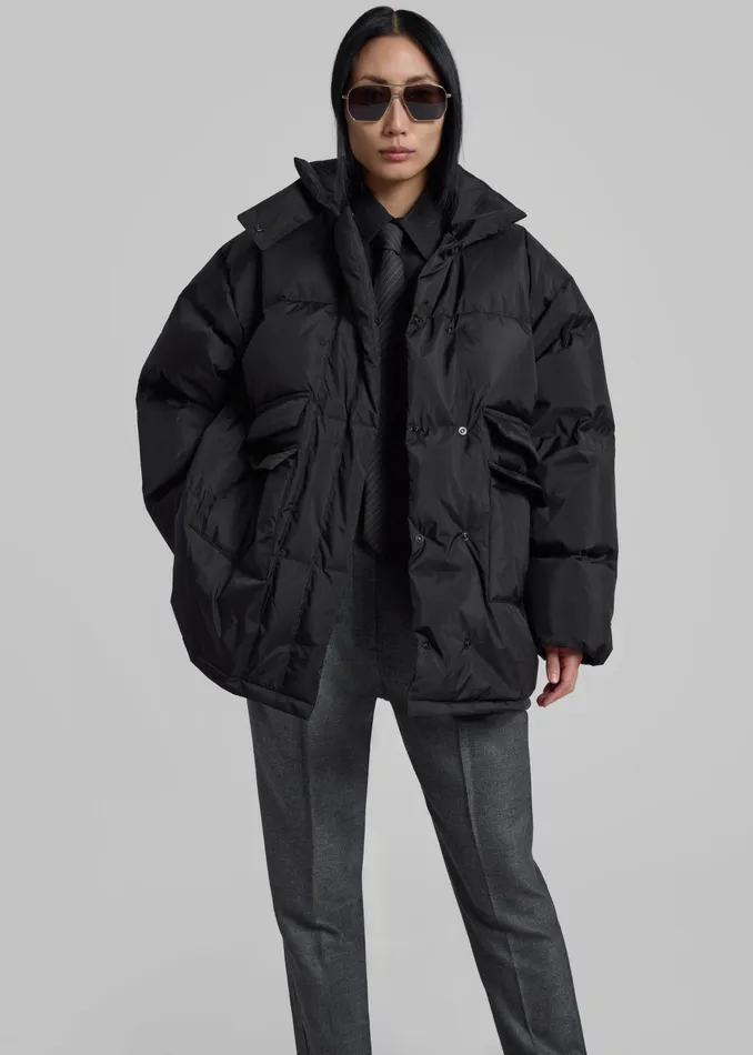 The Frankie Shop Outerwear Nixa Puffer Jacket 8211 Black 8211 Women