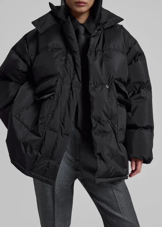 The Frankie Shop Outerwear Nixa Puffer Jacket 8211 Black 8211 Women