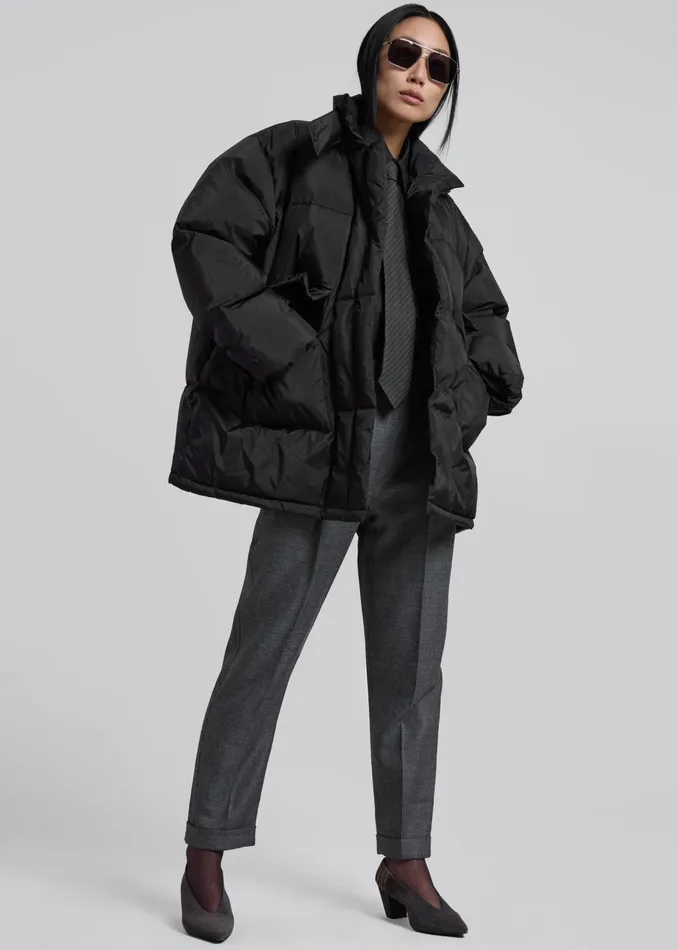The Frankie Shop Outerwear Nixa Puffer Jacket 8211 Black 8211 Women