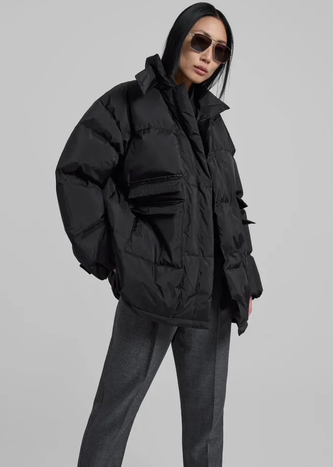 The Frankie Shop Outerwear Nixa Puffer Jacket 8211 Black 8211 Women