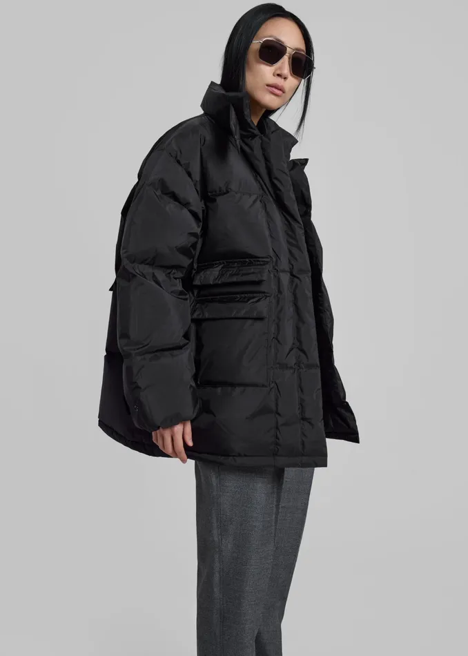 The Frankie Shop Outerwear Nixa Puffer Jacket 8211 Black 8211 Women