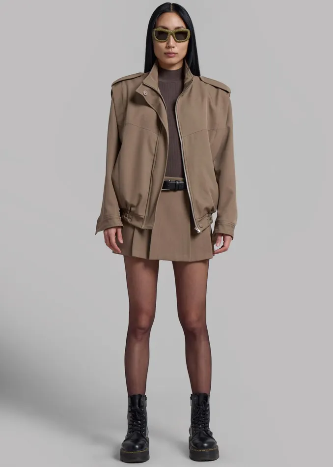 The Frankie Shop Outerwear Nysa Jacket 8211 Latte 8211 Women