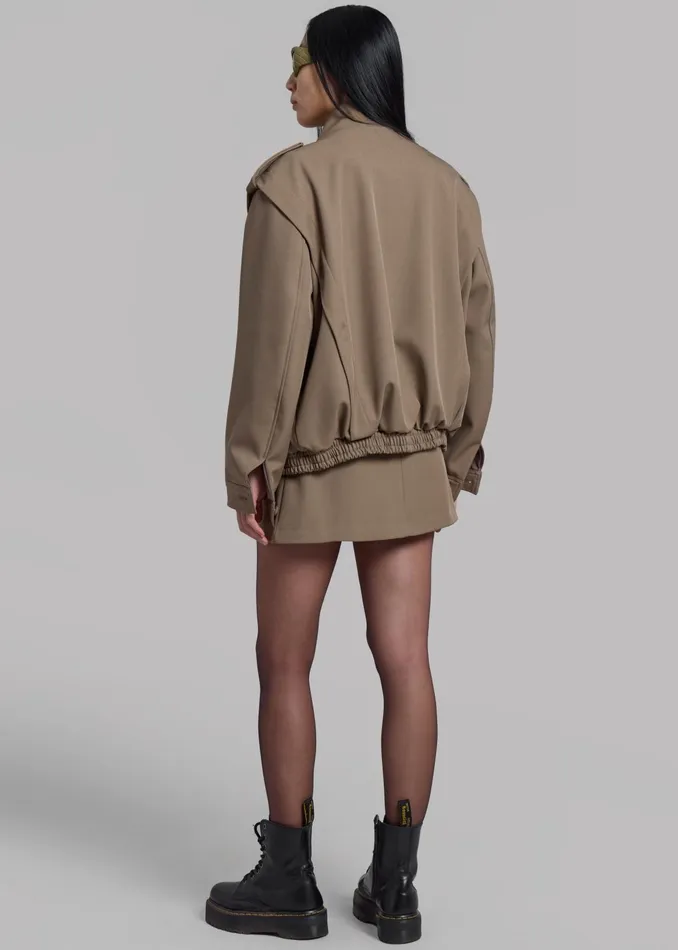 The Frankie Shop Outerwear Nysa Jacket 8211 Latte 8211 Women