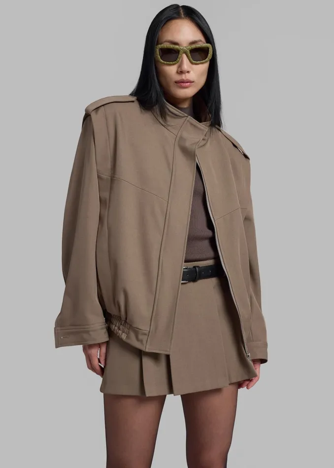 The Frankie Shop Outerwear Nysa Jacket 8211 Latte 8211 Women