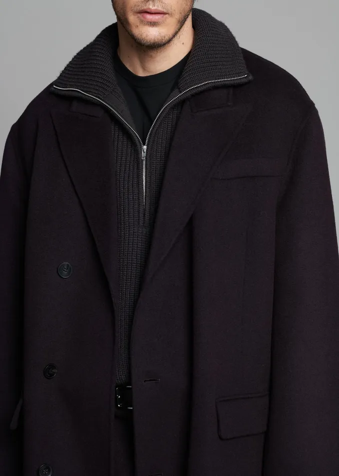 The Frankie Shop Outerwear Paxton Wool Coat 8211 Dark Plum 8211 Men