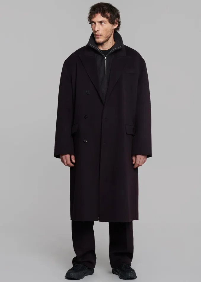 The Frankie Shop Outerwear Paxton Wool Coat 8211 Dark Plum 8211 Men