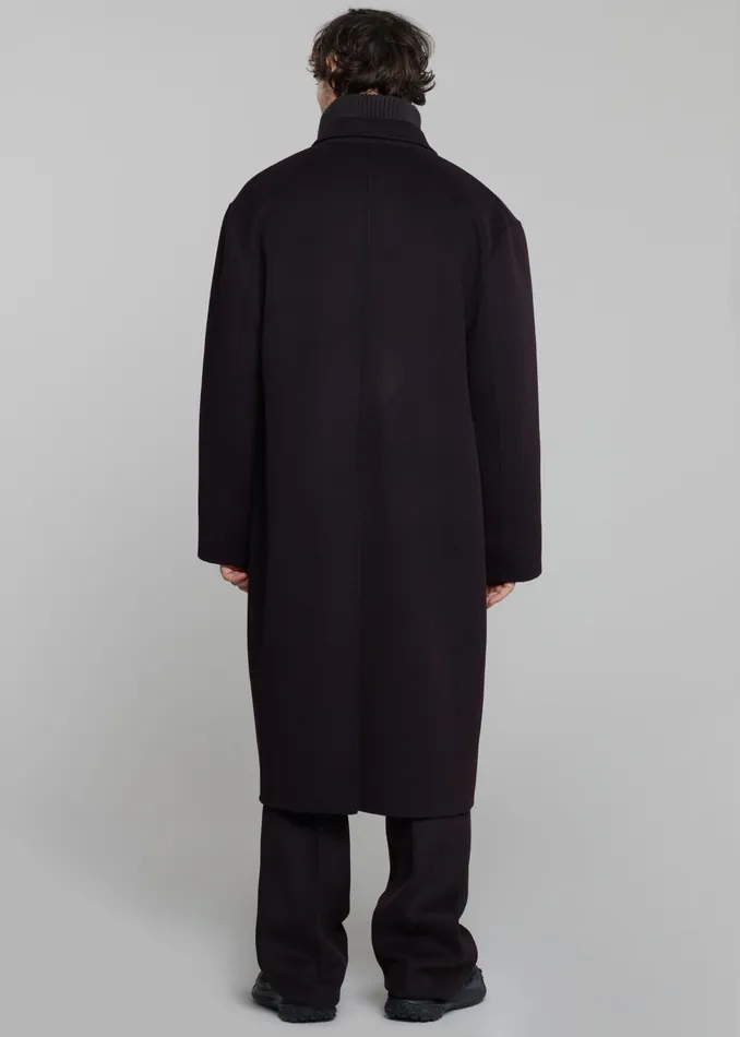 The Frankie Shop Outerwear Paxton Wool Coat 8211 Dark Plum 8211 Men