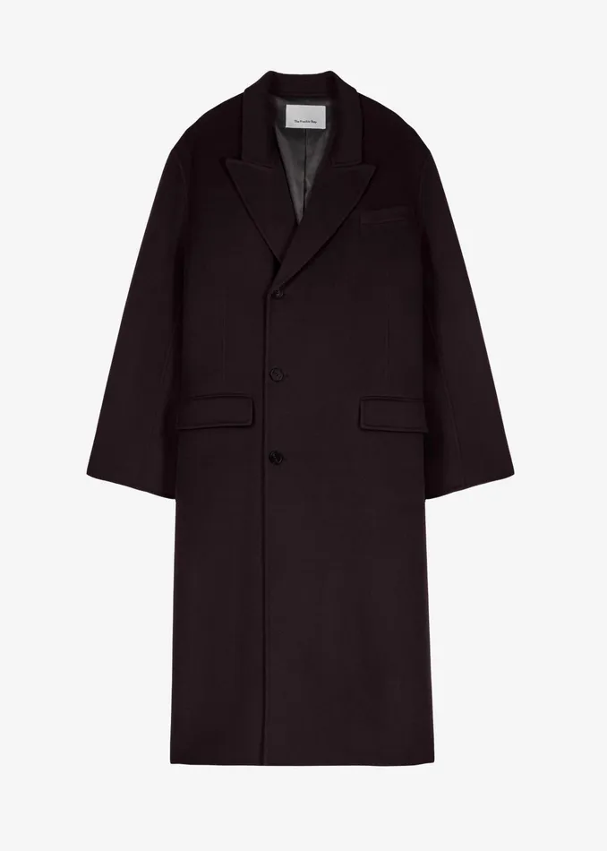 The Frankie Shop Outerwear Paxton Wool Coat 8211 Dark Plum 8211 Men