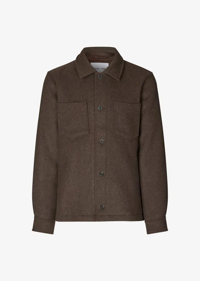 The Frankie Shop Outerwear Samse Samse Pally Shirt Jacket 8211 Chocolate Torte 8211 Men