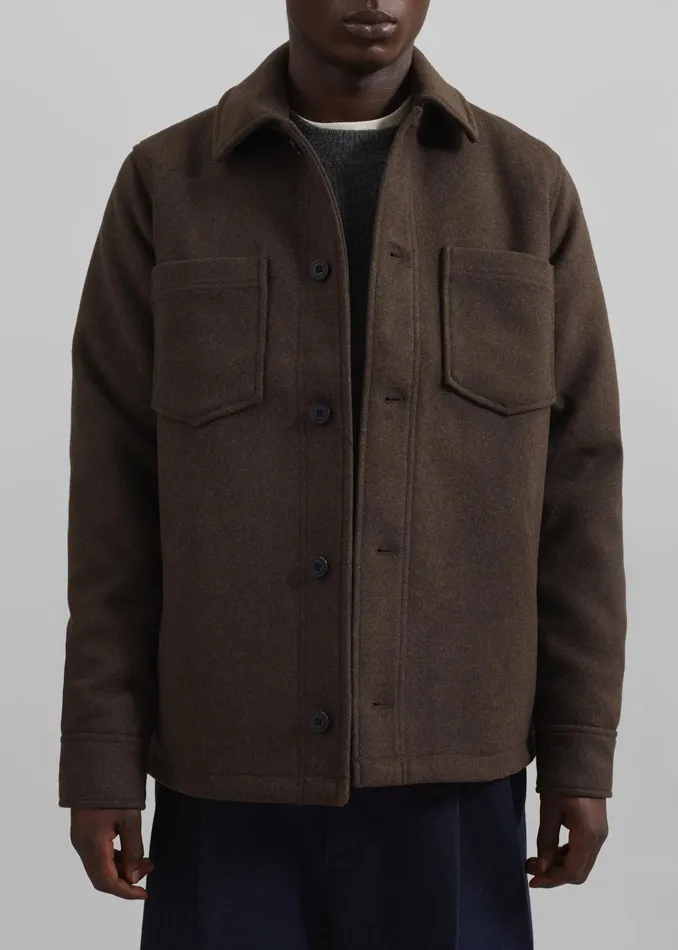 The Frankie Shop Outerwear Samse Samse Pally Shirt Jacket 8211 Chocolate Torte 8211 Men