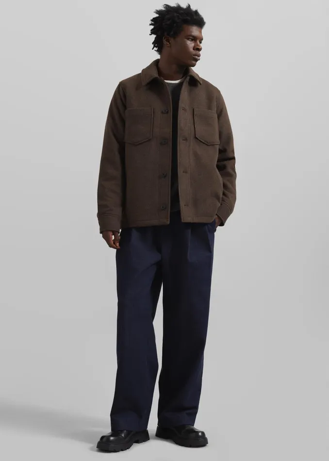 The Frankie Shop Outerwear Samse Samse Pally Shirt Jacket 8211 Chocolate Torte 8211 Men