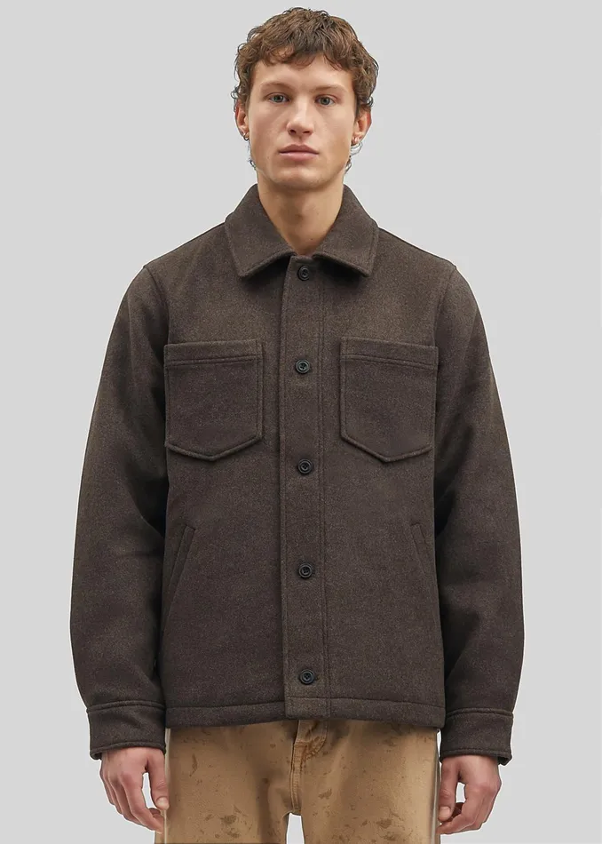 The Frankie Shop Outerwear Samse Samse Pally Shirt Jacket 8211 Chocolate Torte 8211 Men