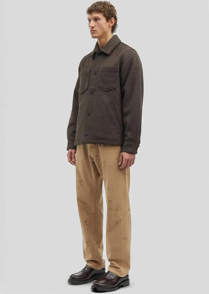 The Frankie Shop Outerwear Samse Samse Pally Shirt Jacket 8211 Chocolate Torte 8211 Men