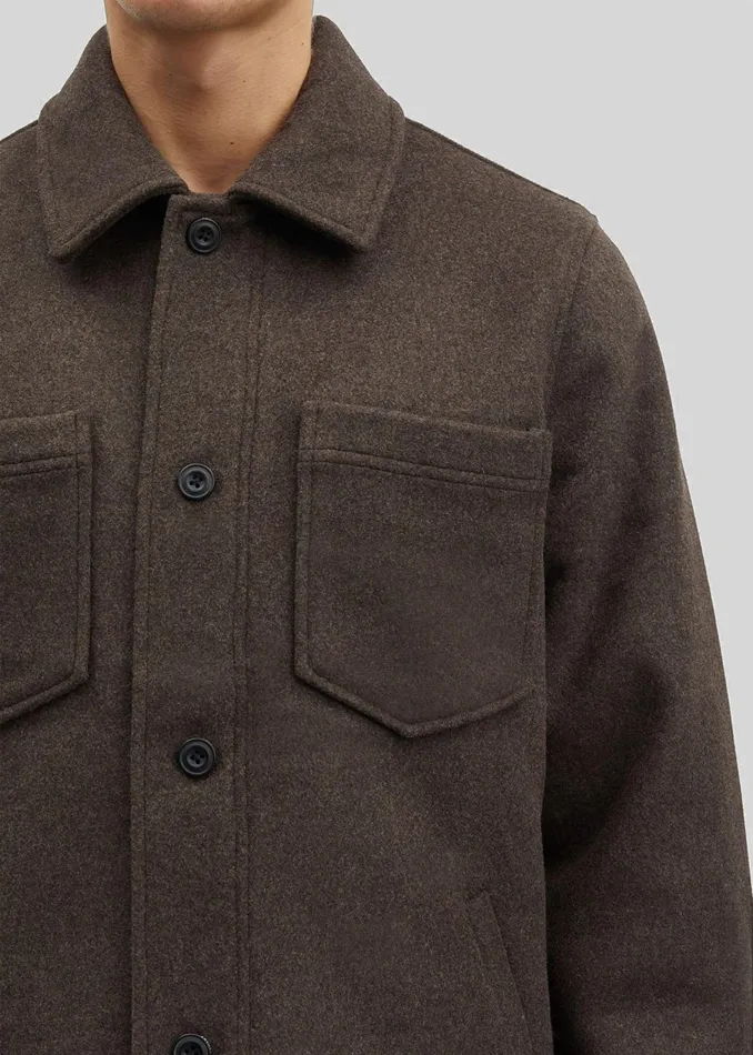 The Frankie Shop Outerwear Samse Samse Pally Shirt Jacket 8211 Chocolate Torte 8211 Men
