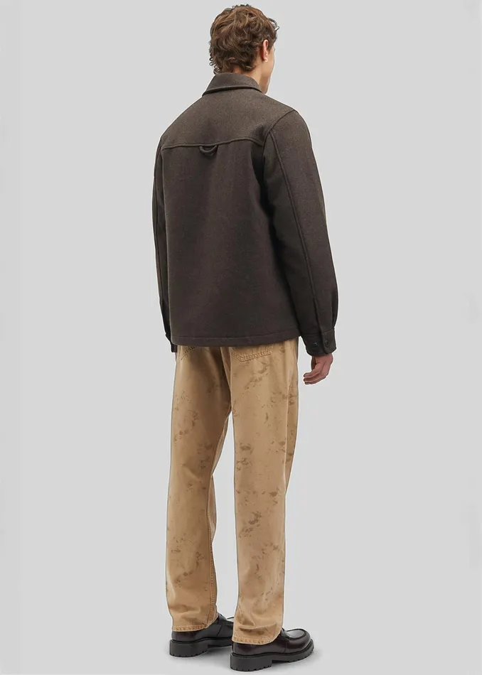 The Frankie Shop Outerwear Samse Samse Pally Shirt Jacket 8211 Chocolate Torte 8211 Men