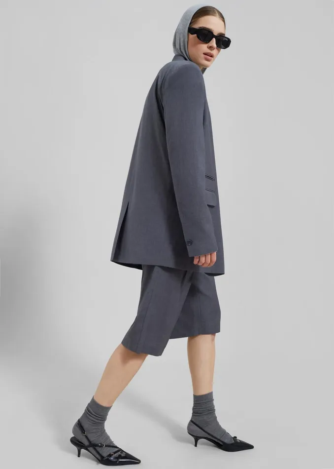 The Frankie Shop Outerwear Wilma Blazer 8211 Grey 8211 Women