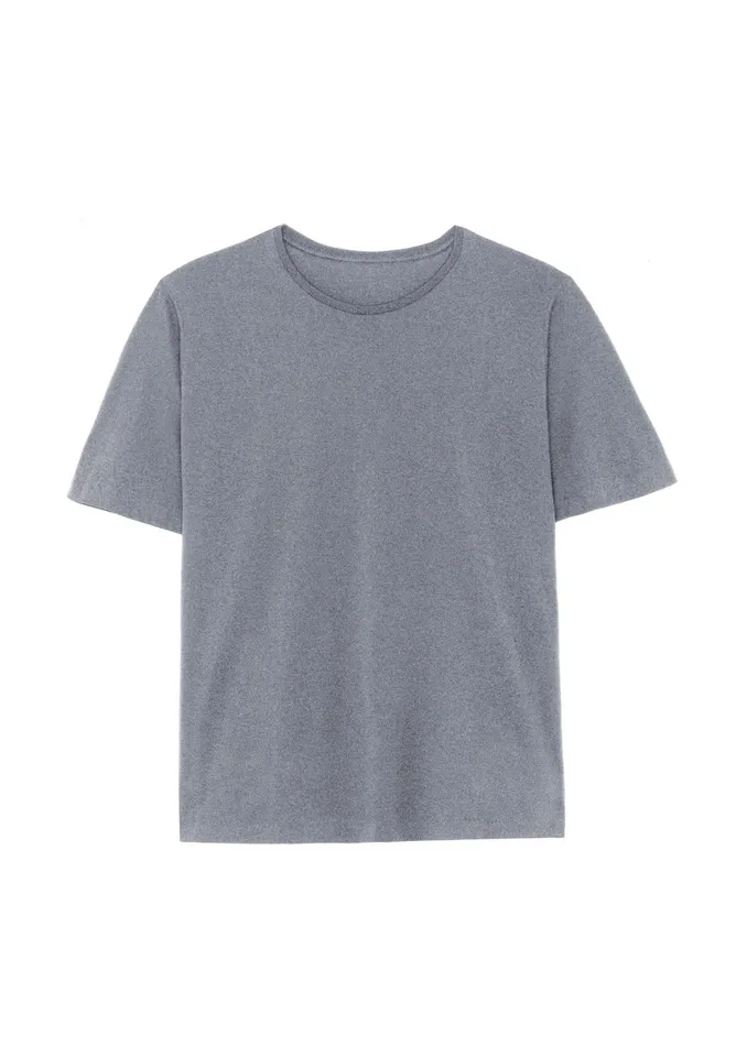 The Frankie Shop Tops Harper Soft Organic TShirt 8211 Dark Grey Melange 8211 Women
