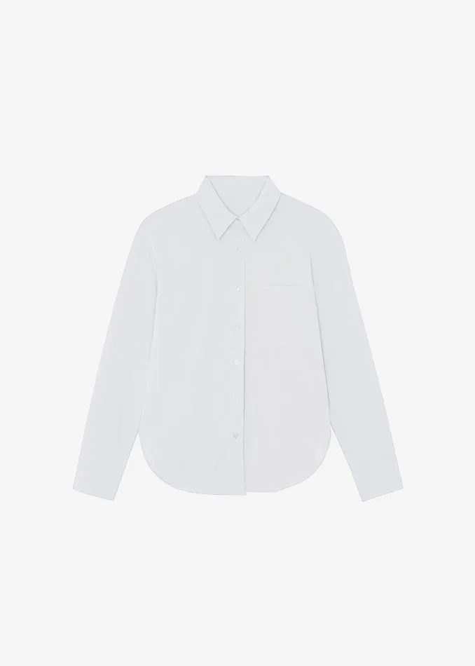 The Frankie Shop Tops Lui Organic Cotton Shirt 8211 White 8211 Women