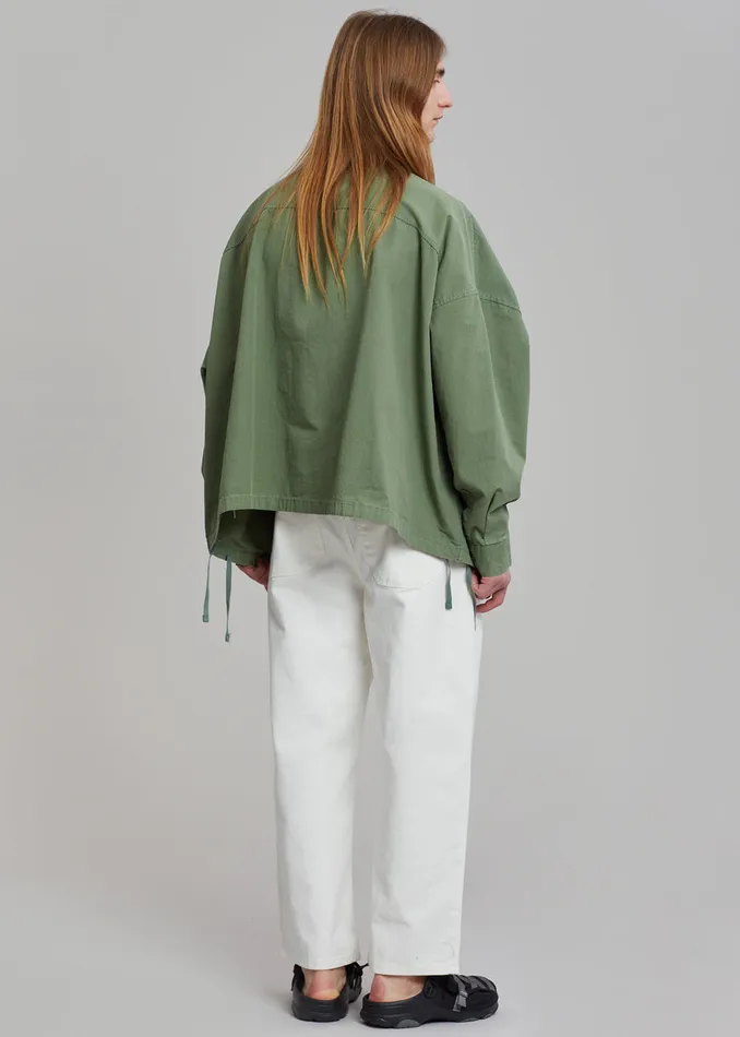 The Frankie Shop Tops Seb Cargo Shirt 8211 Army Green 8211 Men
