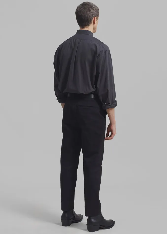 The Frankie Shop Tops Sinclair Shirt 8211 Charcoal 8211 Men