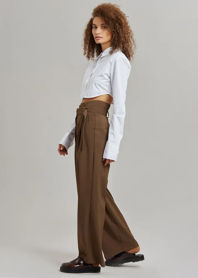 The Frankie Shop Tops Uma Cropped Shirt 8211 White 8211 Women